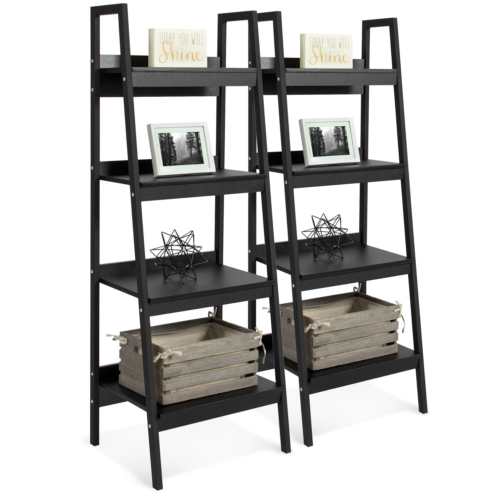 Wooden Ladder Bookcase (62.75"x23.50"x4") 2 for $104 ($52 each) + Free Shipping