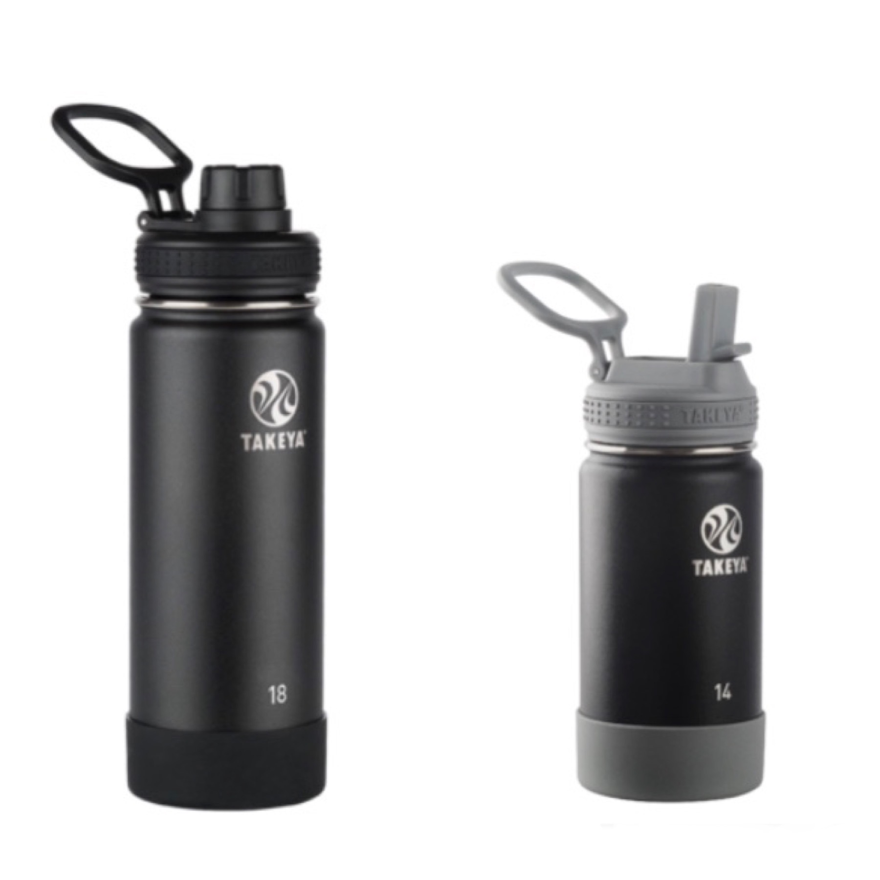 Takeya Stainless Steel Water Bottles: B1G1 Free: 14-oz Water Bottle w/ Straw Lid + 18-oz Actives Water Bottle (onyx) $25 ($12.50 each) & More + Free Shipping