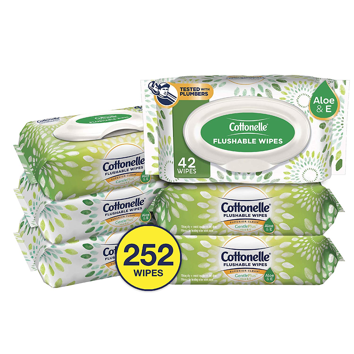 6-Pack 42-Count Cottonelle GentlePlus Flushable Wipes w/ Aloe & Vitamin E (252 Total Wipes) $7.85 w/ S&S + Free Shipping