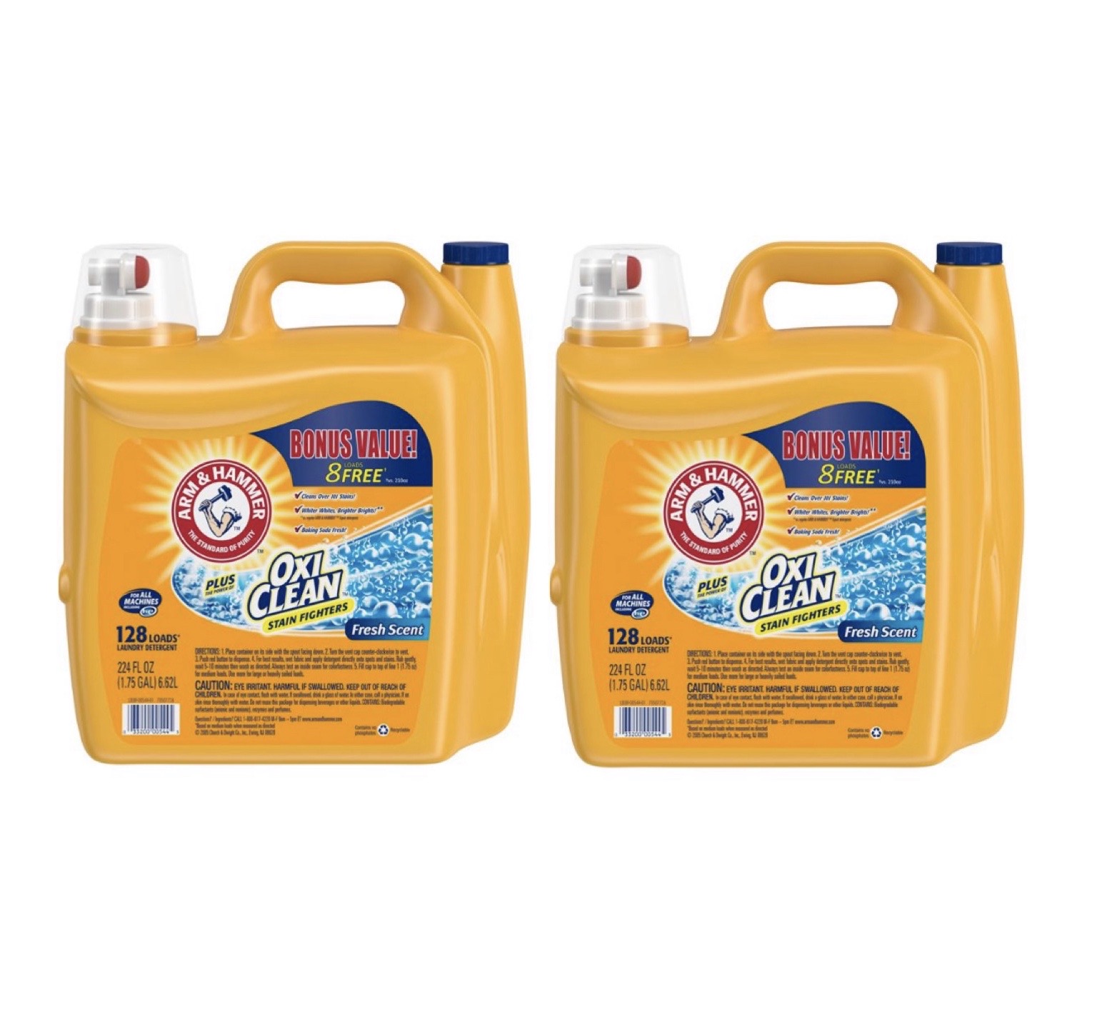 224 Oz Arm Hammer Laundry Detergent Plus Oxiclean Fresh Scent