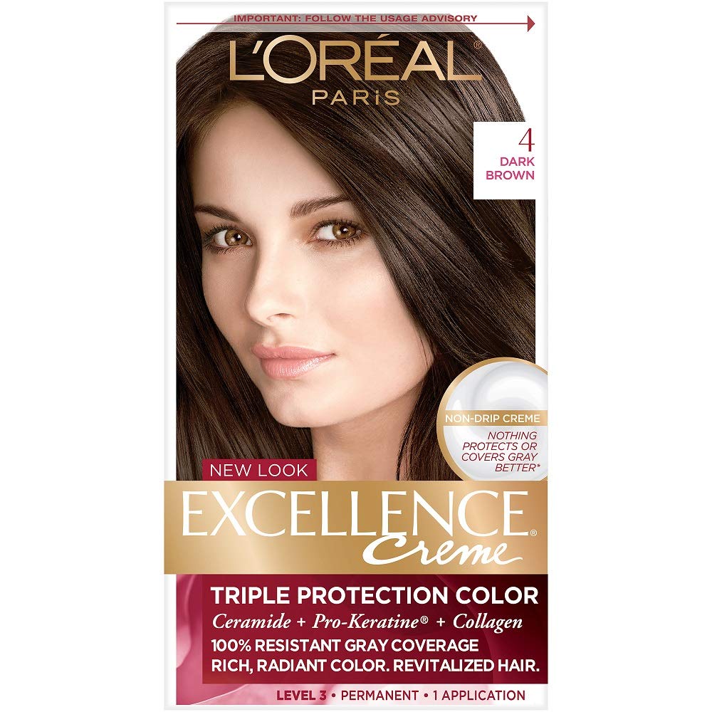 L'Oreal Paris Excellence Creme Permanent Hair Color (4 Dark Brown) $4.94 w/ S&S + Free Shipping