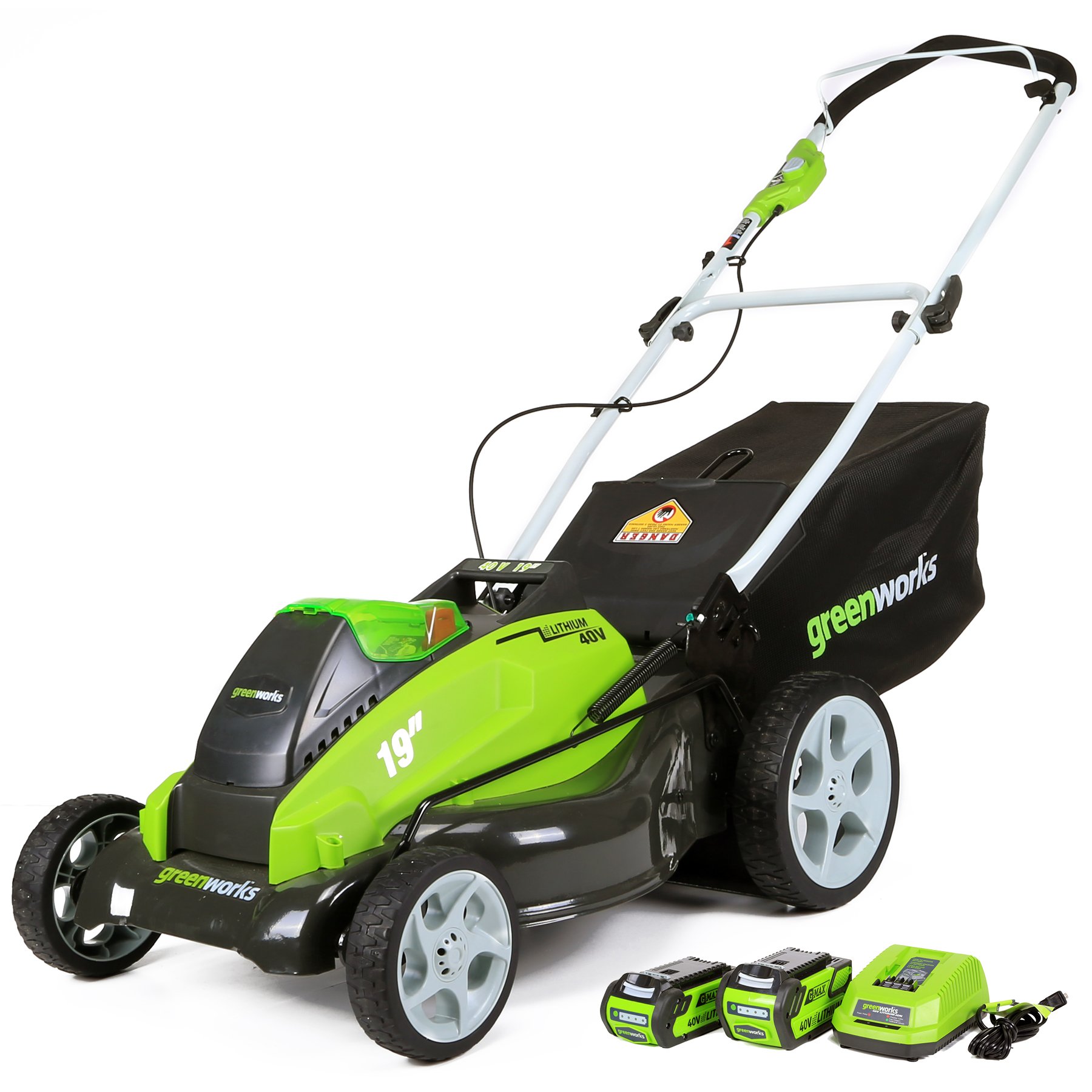 Greenworks 40V 19-Inch Cordless (3-In-1) Push 20% OFF Lawn Mower, 4.0Ah + 2.0Ah Battery and Charger Included 25223 - $275.39 at Amazon