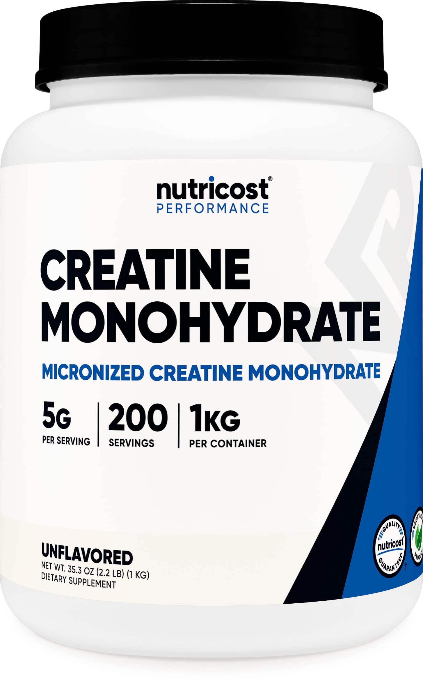 1kg (2.2-lb) Nutricost Creatine Monohydrate Micronized Powder (Unflavored) 1 for $31.46 - Amazon Prime Day