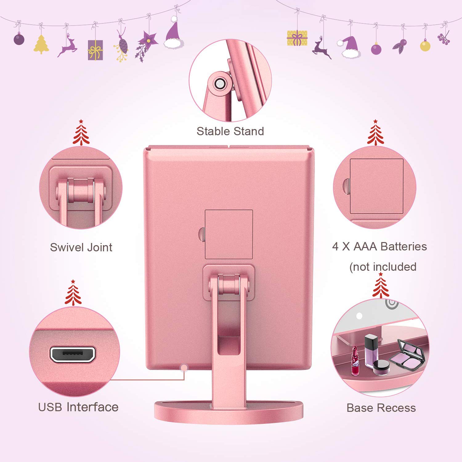 [Amazon free shipping] BESTOPE Makeup Mirror Lighted Makeup Mirror with Lights,Vanity Mirror with 2x/3x Magnification