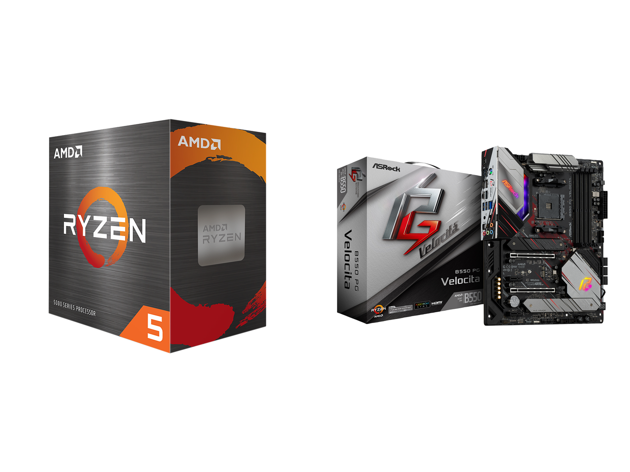 AMD Ryzen 5 5600X Desktop Processor + ASRock Phantom Gaming B550 Motherboard $364 + Free Shipping