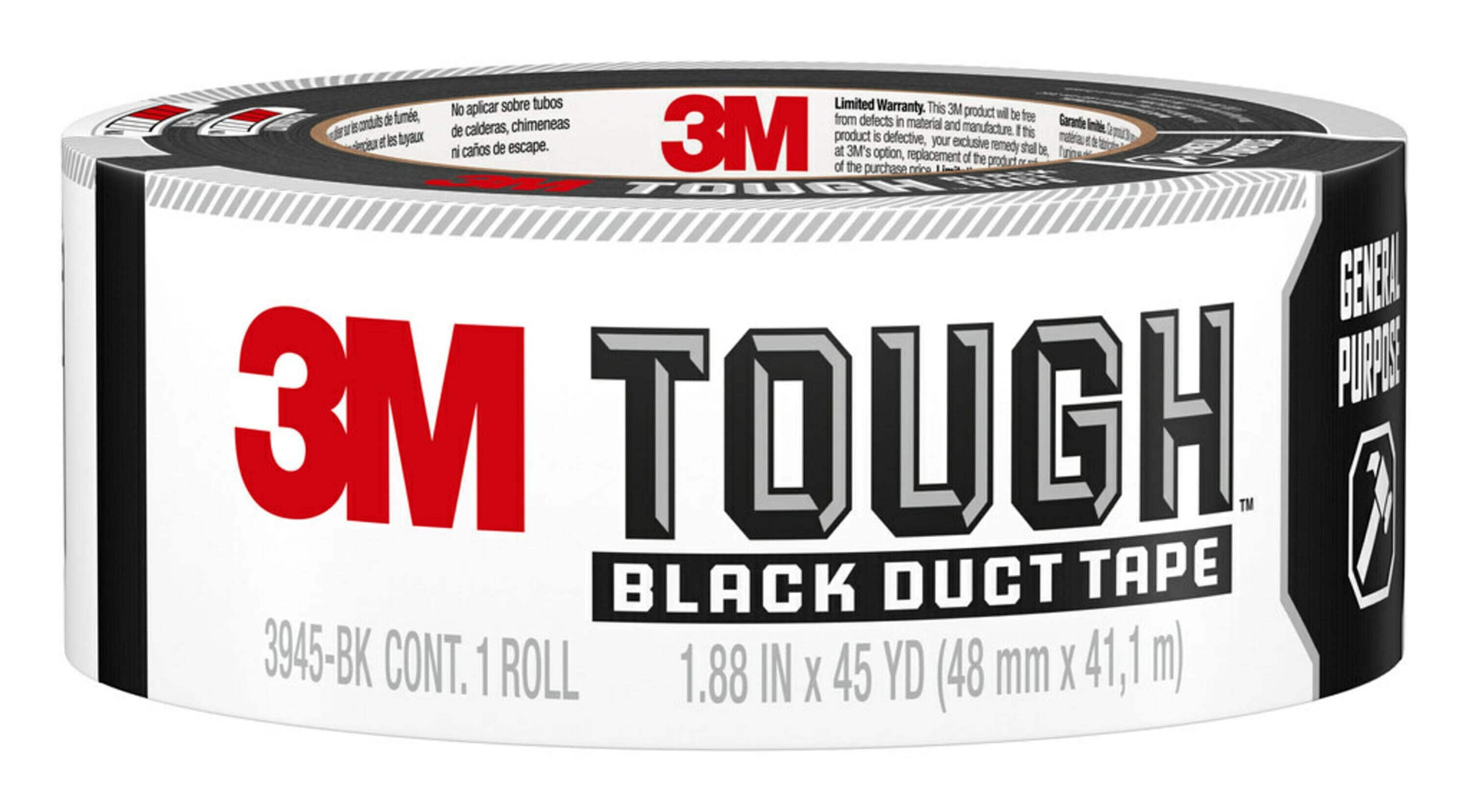 YMMV - $2.87 - 3M Duct Tape General Purpose Utility Black Rubberized Duct Tape 1.88-in x 45 Yard(s) | 3945-BK at Lowes