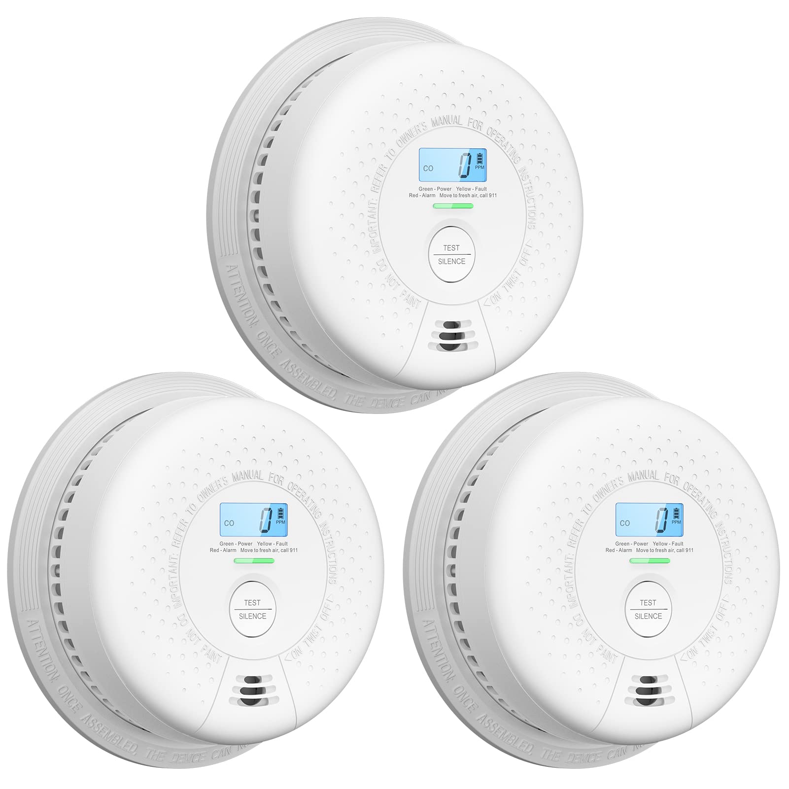 XSense Smoke Detector Carbon Monoxide Detector Combo, 10Year Battery Smoke Detector with