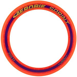 Aerobie Sprint Ring Outdoor Flying Disc, 10 Inches, Orange $6.49