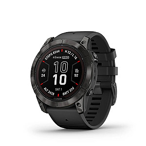 Garmin Fenix 7X Pro Sapphire Solar Smartwatch w/ Black Band (Carbon Gray) $427.50 + Free S/H
