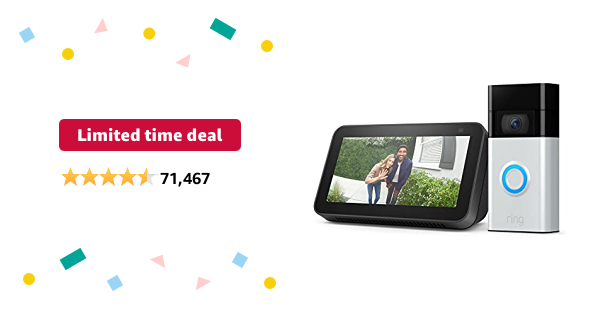 Limited-time deal: Ring Video Doorbell (Satin Nickel) bundle with Echo Show 5 (2nd Gen)