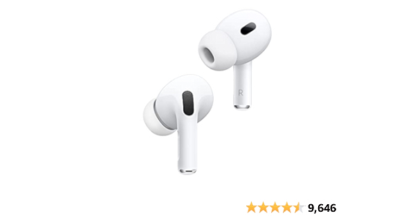 Apple AirPods Pro (2nd Generation) Wireless Ear Buds with USB-C Charging, Up to 2X More Active Noise Cancelling Bluetooth Headphones, Transparency Mode, Adaptive Audio, P - $189.99