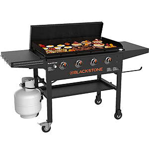 Blackstone Original Outdoor Griddle, 4-Burner 36 Inch Flat Top Grill with Hard Cover, Black $240