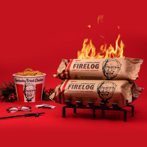 KFC 11 herbs and Spices Fire Log in stock at Walmart -15.88 $15.88