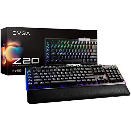 EVGA Z20 RGB Optical Mechanical Gaming Keyboard, Optical Mechanical Switches (Clicky), 812-W1-20US-KR $74.99