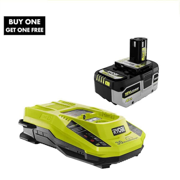 Free Ryobi Brushless Tool + Lithium-Ion 4.0 Ah Battery and Fast Charger Starter Kit $159