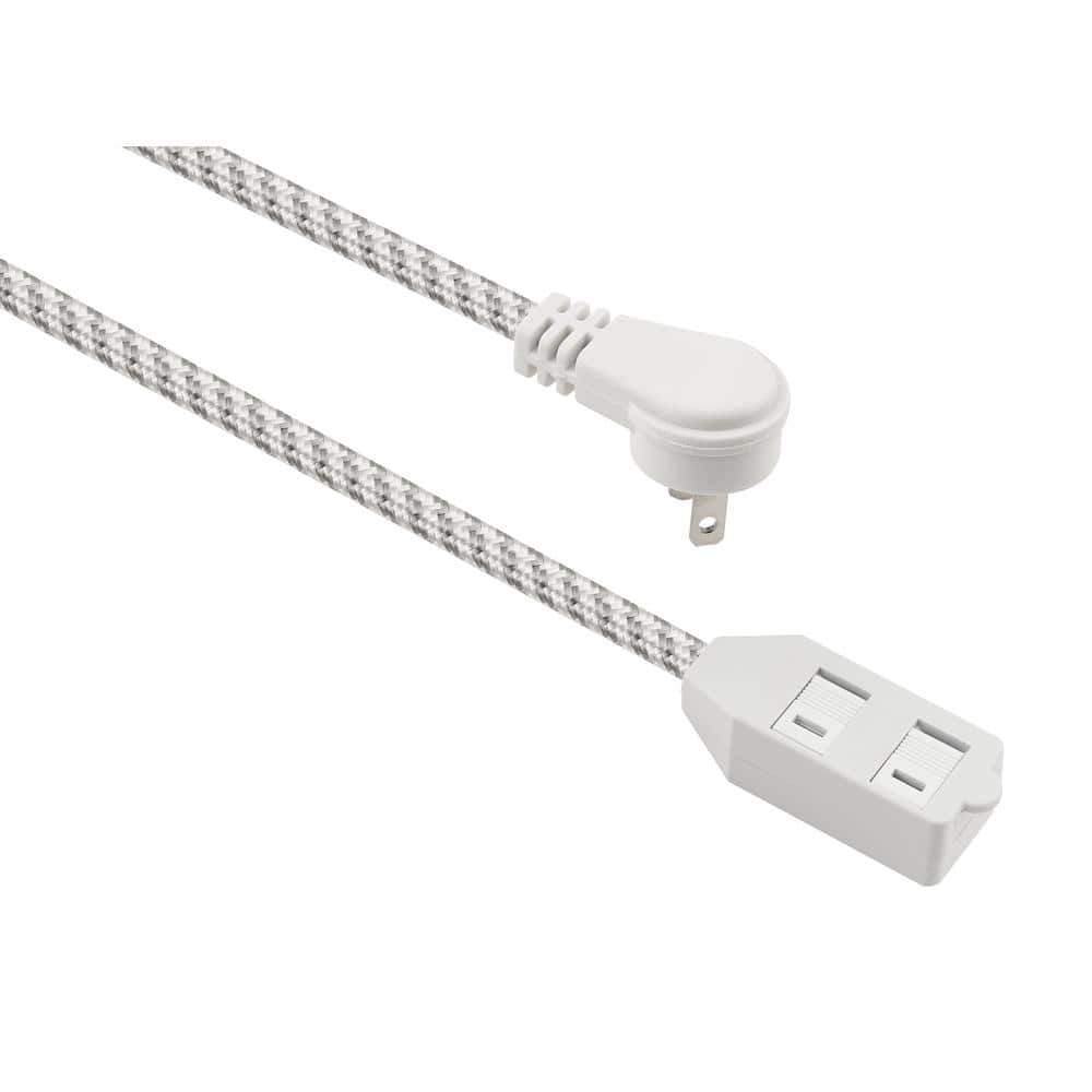 HDX 10 ft. 16-Gauge/2 White Braided Extension Cord LTS-B2/A19 - The Home Depot $0.93