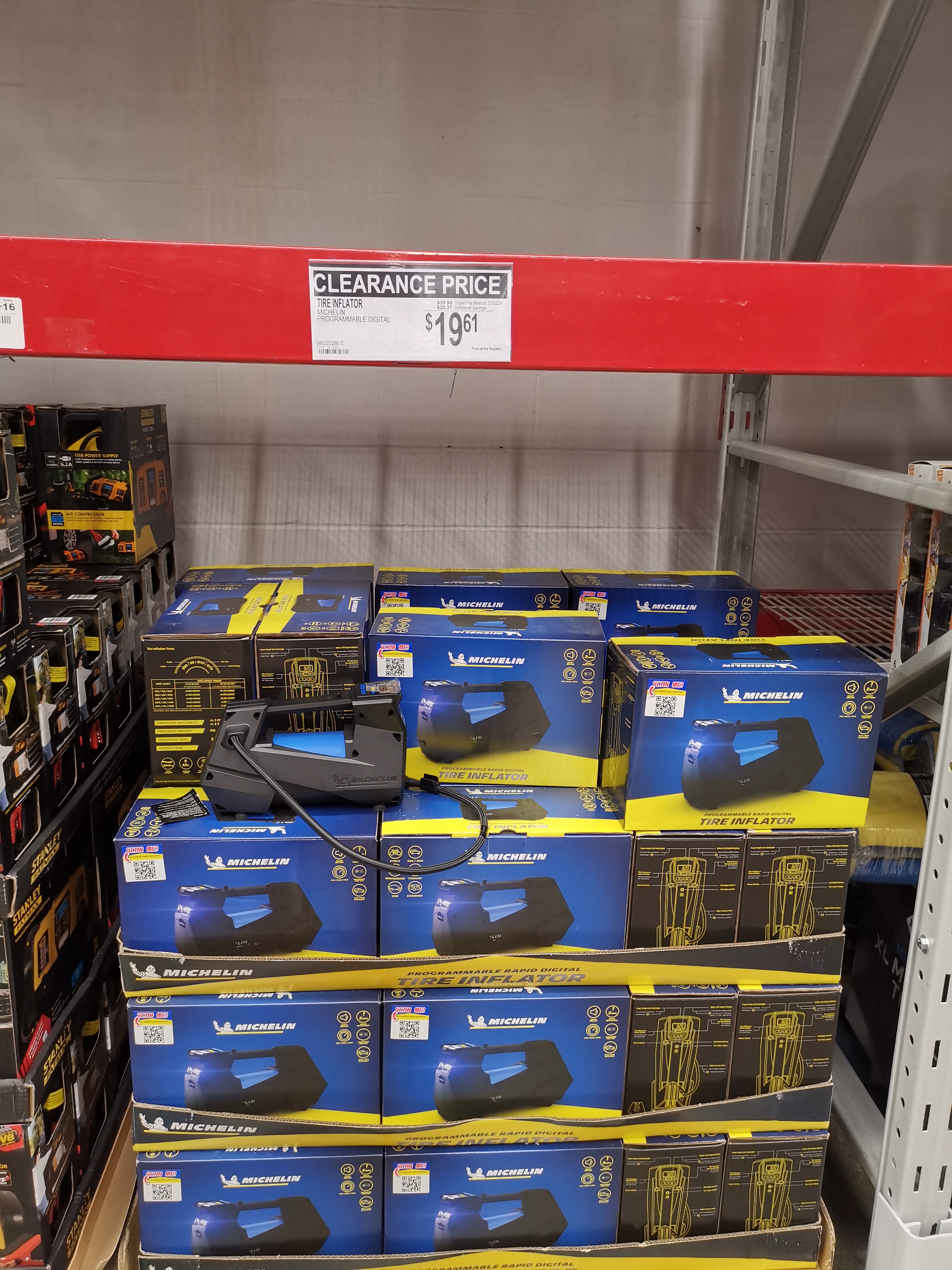 Sam's Club in store has Michelin Rapid Lighting 12V Tire Inflator with Pressure Pre-Set Gauge for $19.61 YMMV