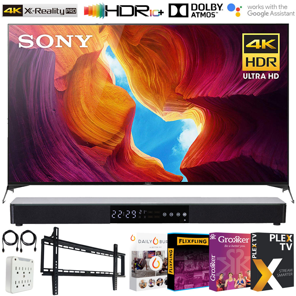 Sony XBR75X950H 75 inch X950H 4K Ultra HD Full Array LED Smart TV 2020 Model Bundle with Surround Sound 31" Soundbar 2.1 CH $1998
