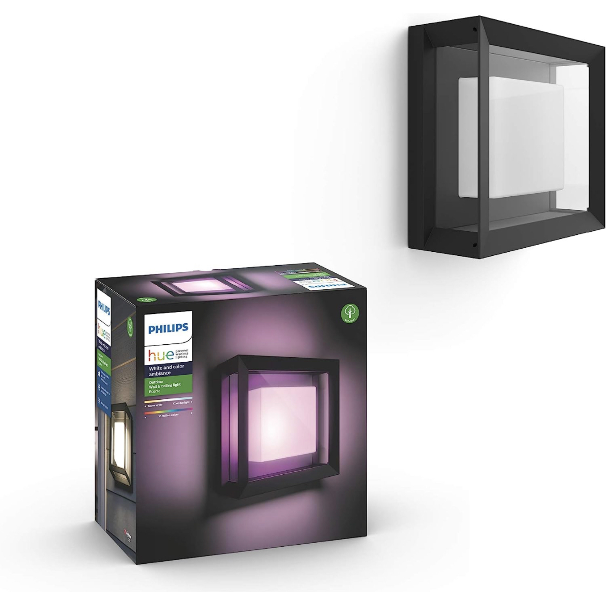Philips Hue White and Color Ambiance Econic Square Outdoor Wall and Ceiling Light Fixture - $117.50 @ Amazon