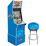 Arcade1Up - Street Fighter II Big Blue Arcade with Stool, Riser, Lit Deck &amp; Lit Marquee Clearance $300 Reg. $600