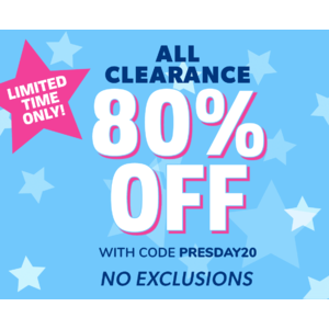 The Children's Place DON’T MISS IT: 80% OFF ALL Clearance - NO EXCLUSIONS! President's Day Sale! $  1.9