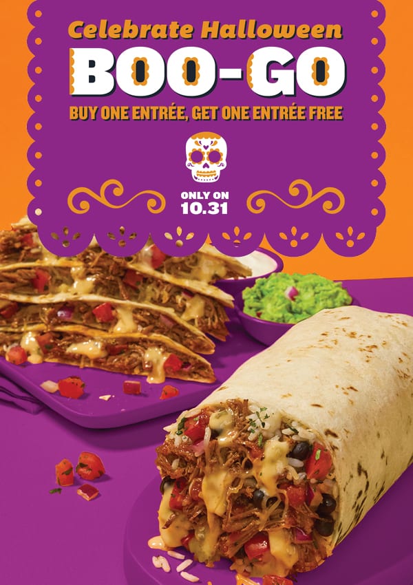 Qdoba BOO-GO is back 10/31 only: Buy 1 Get 1 Free Entree ...