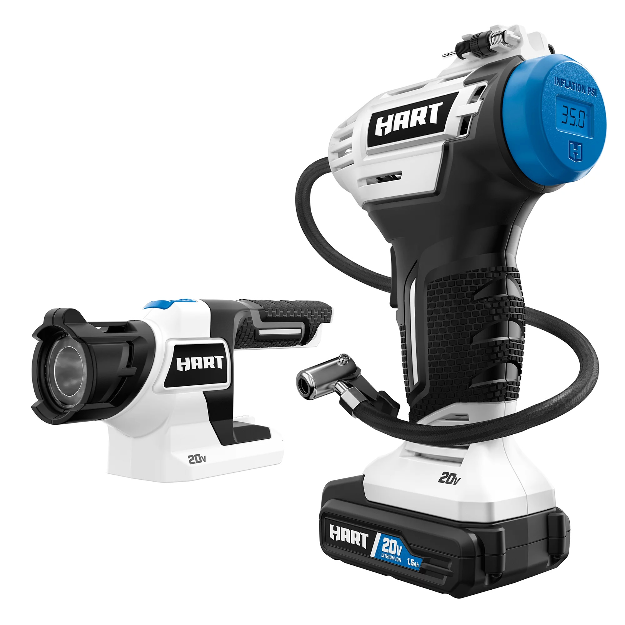 HART 20V Cordless Inflator & LED Light Kit w/ 1.5Ah Lithium-ion Battery & Charger $29 Free Shipping