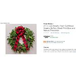 30% off Christmas Decor Fresh Cut Live Wreaths, Swags, Garlands, and Wintergreen Bundles $38