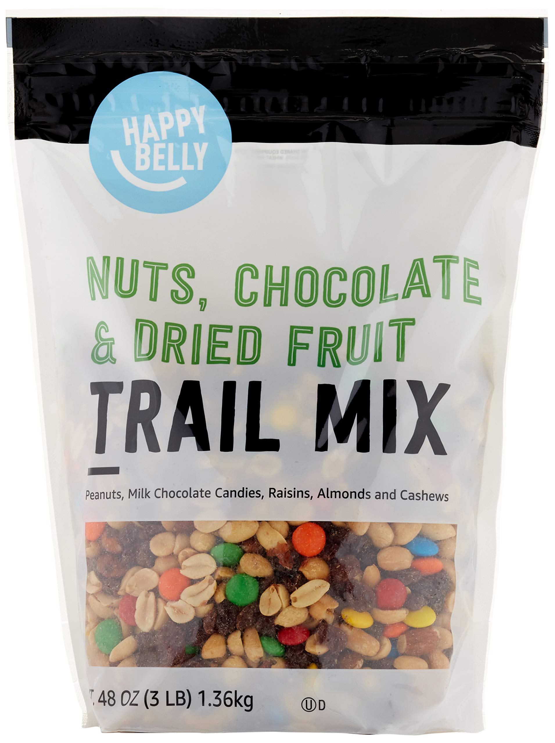 48Oz Happy Belly Nuts, Chocolate & Dried Fruit Trail Mix