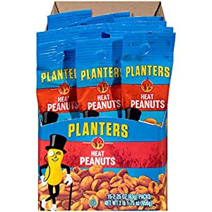 Planters Heat Peanuts (2.25oz Bags, Pack of 15) $17.98