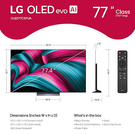 LG 77-Inch C5 OLED (2025) $1661