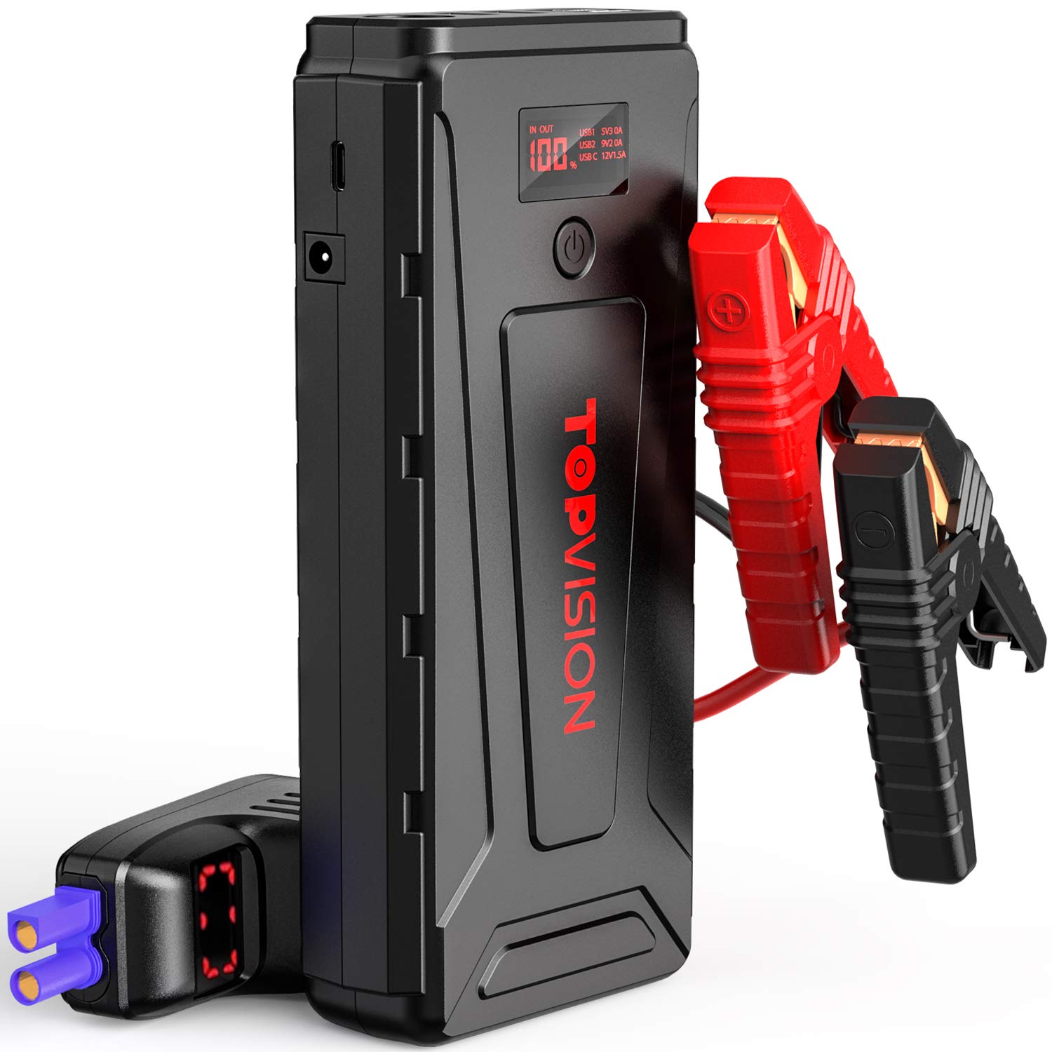 Amazon: TOPVISION Lithium Ion Car Battery Jump Starter - $62.99 A/C + Free Shipping for Prime Members