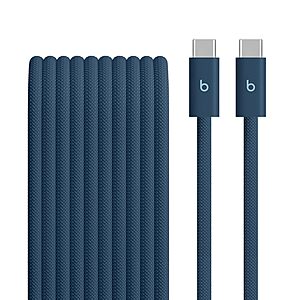Beats 240W USB-C to USB-C Braided Cable, Fast Charging, Durable/Tangle Free, Compatible with Apple and Android Devices (3 m/10 ft) – Nitro Navy $13.29