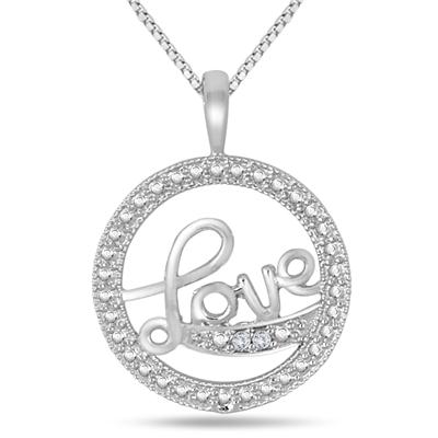 Diamond Love Pendant Necklace $8.88 + free shipping Szul Chinese New Year Sale - necklaces, earrings, rings, and more