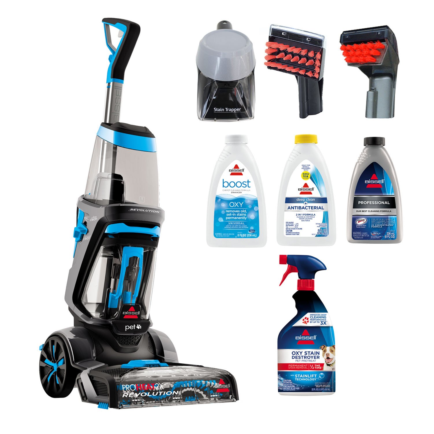Bissell Proheat 2x Revolution Pet Full Size Carpet Cleaner 1550v 179 98