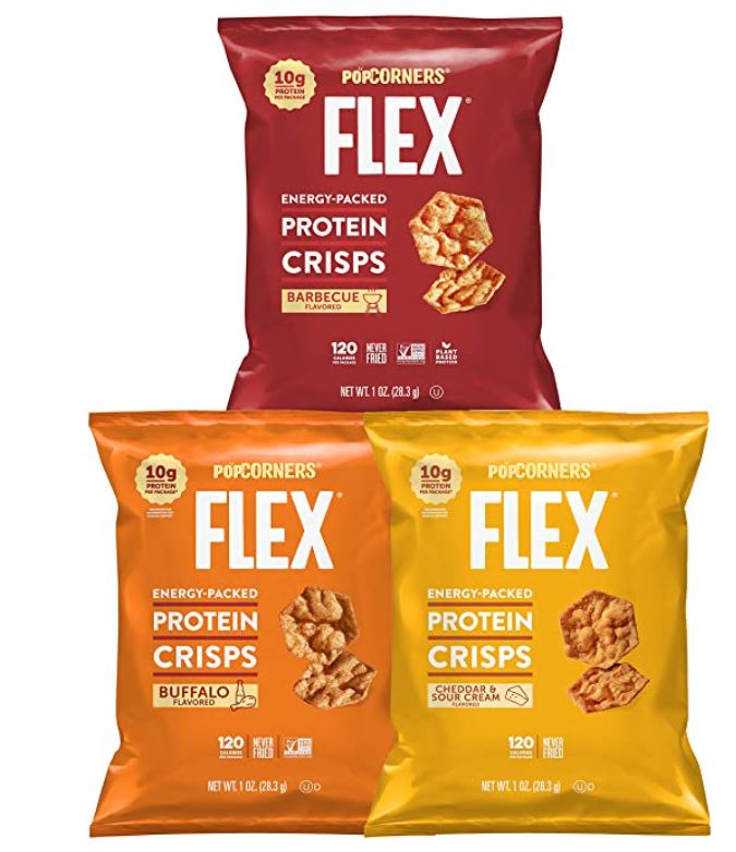 Amazon.com : Popcorners Flex Protein Chips Variety Pack (3 Flavor), Variety Pack, 1 Ounce (Pack of 20) : Grocery & Gourmet Food $12.74
