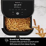 Instant Pot 6-Quart Air Fryer with Odor Erase Technology, ClearCook Cooking Window $89.95