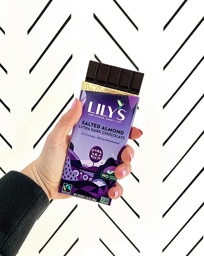 Sea Salt Dark Chocolate Bar by Lily's | Stevia Sweetened | 70% Cocoa | 2.8 ounce, 12-Pack YMMV $35.52