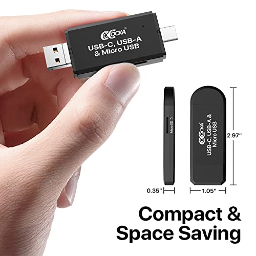 Cococka 3-in-1 (USB-C, USB-A, Micro USB) Micro SD Card Reader $4.49