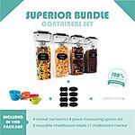 47% off Plastic House Large Cereal Containers Storage Set Dispenser $18.95