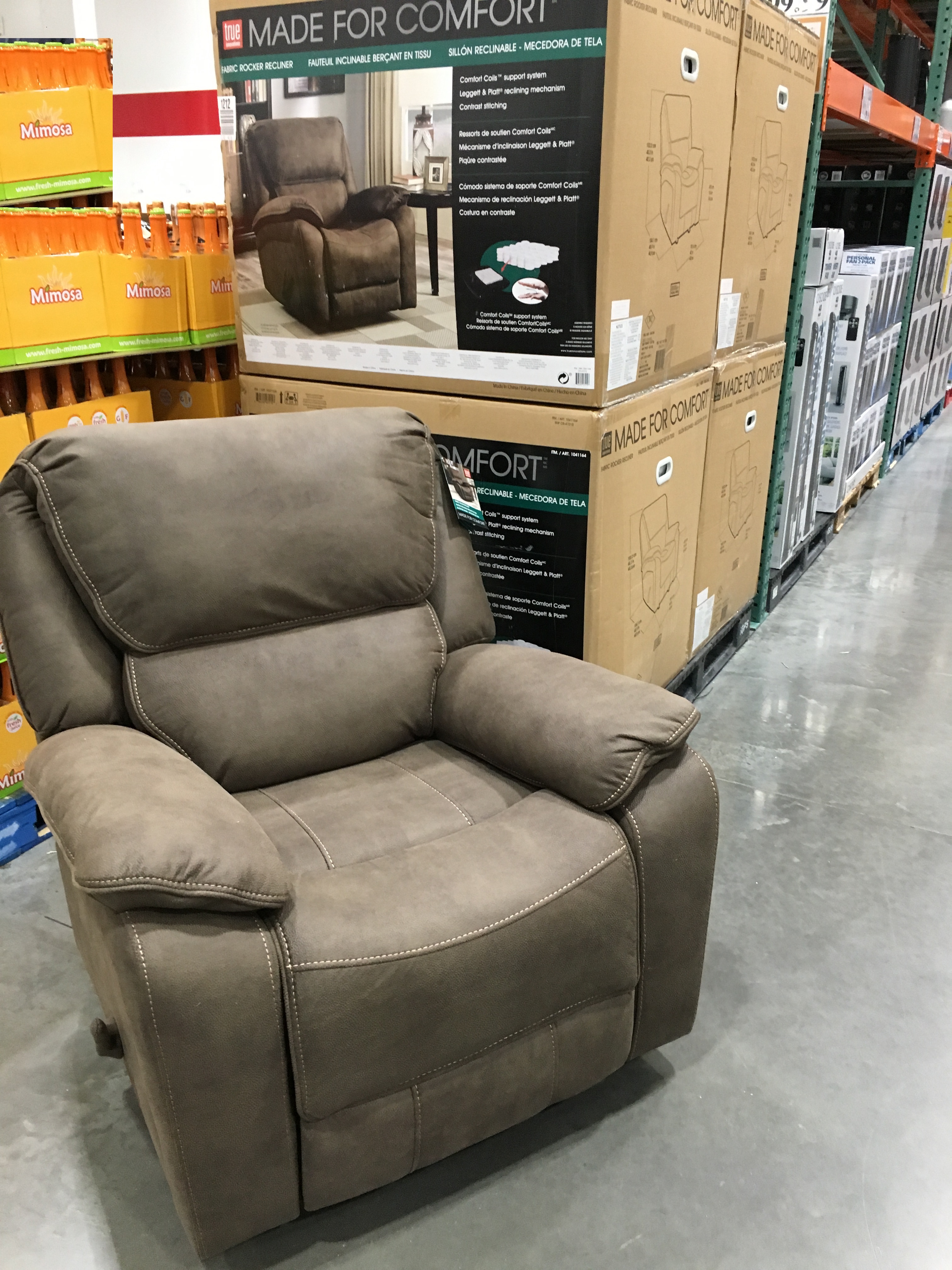 Costco True Innovations Fabric Rocker Recliner On Sale For 199 99