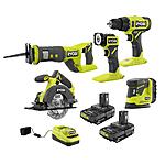 RYOBI 18V ONE+ 5-Tool Combo Kit with 2 1.5ah batteries and charger $139.99