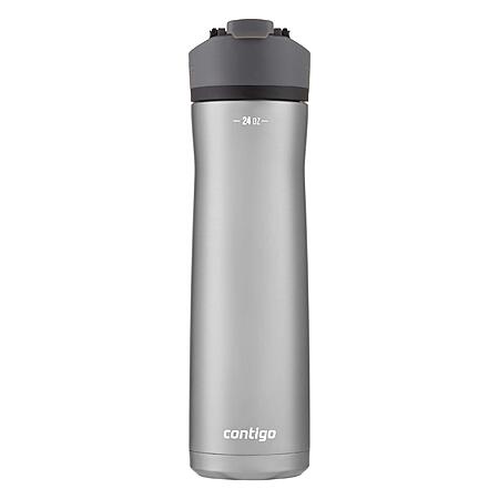 Contigo Cortland Chill 2.0 Vacuum-Insulated Stainless Steel Water Bottle 24oz Steel/Licorice $14.24