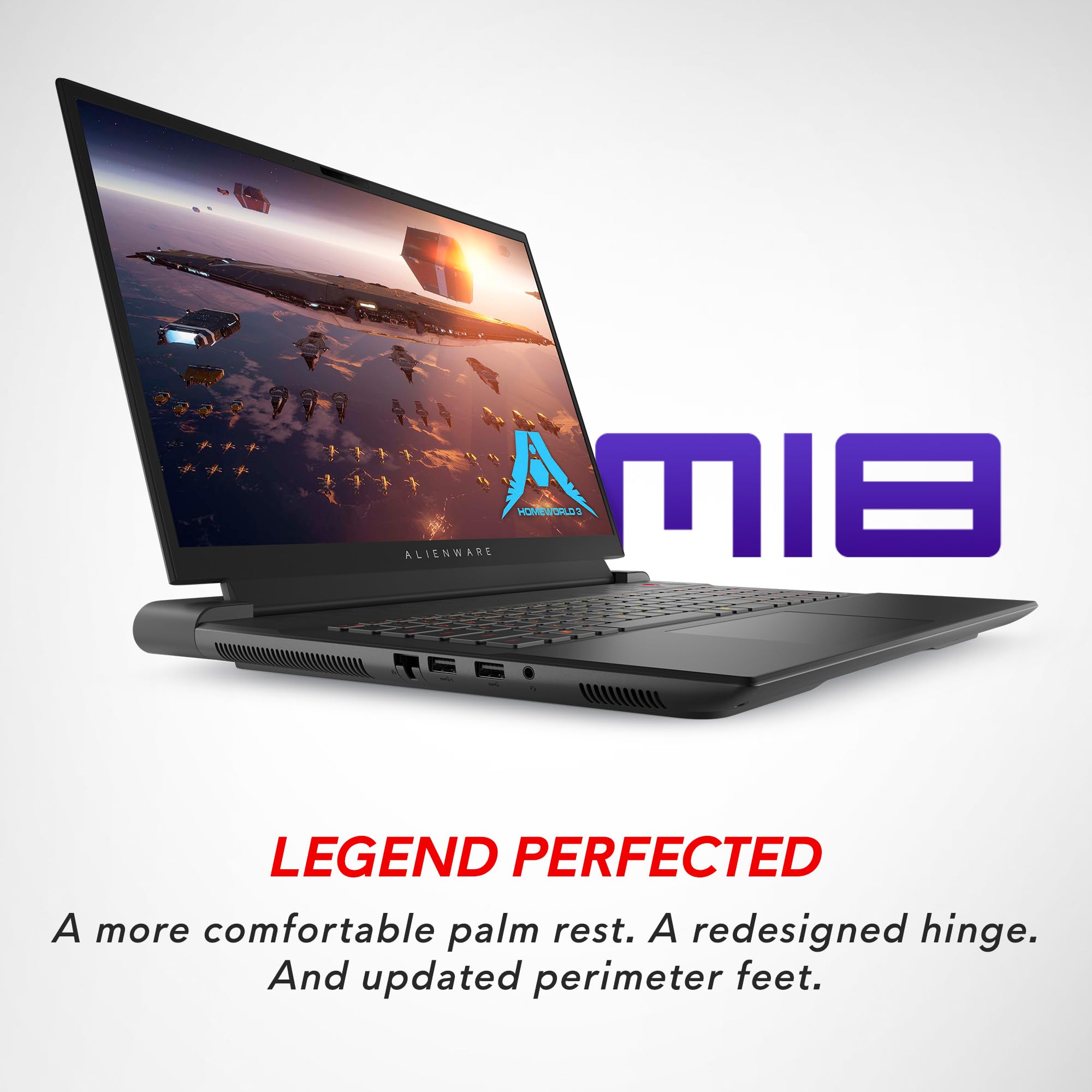 Alienware m18 AMD Gaming Laptop - 18-inch FHD+ (1920 x 1200) 480Hz 3ms Display, AMD Ryzen 9-7845HX, 32GB DDR5 RAM $2199