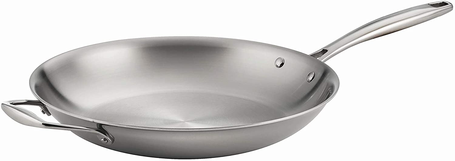 12" Tramontina Stainless Steel Tri-Ply Clad Fry Pan $33