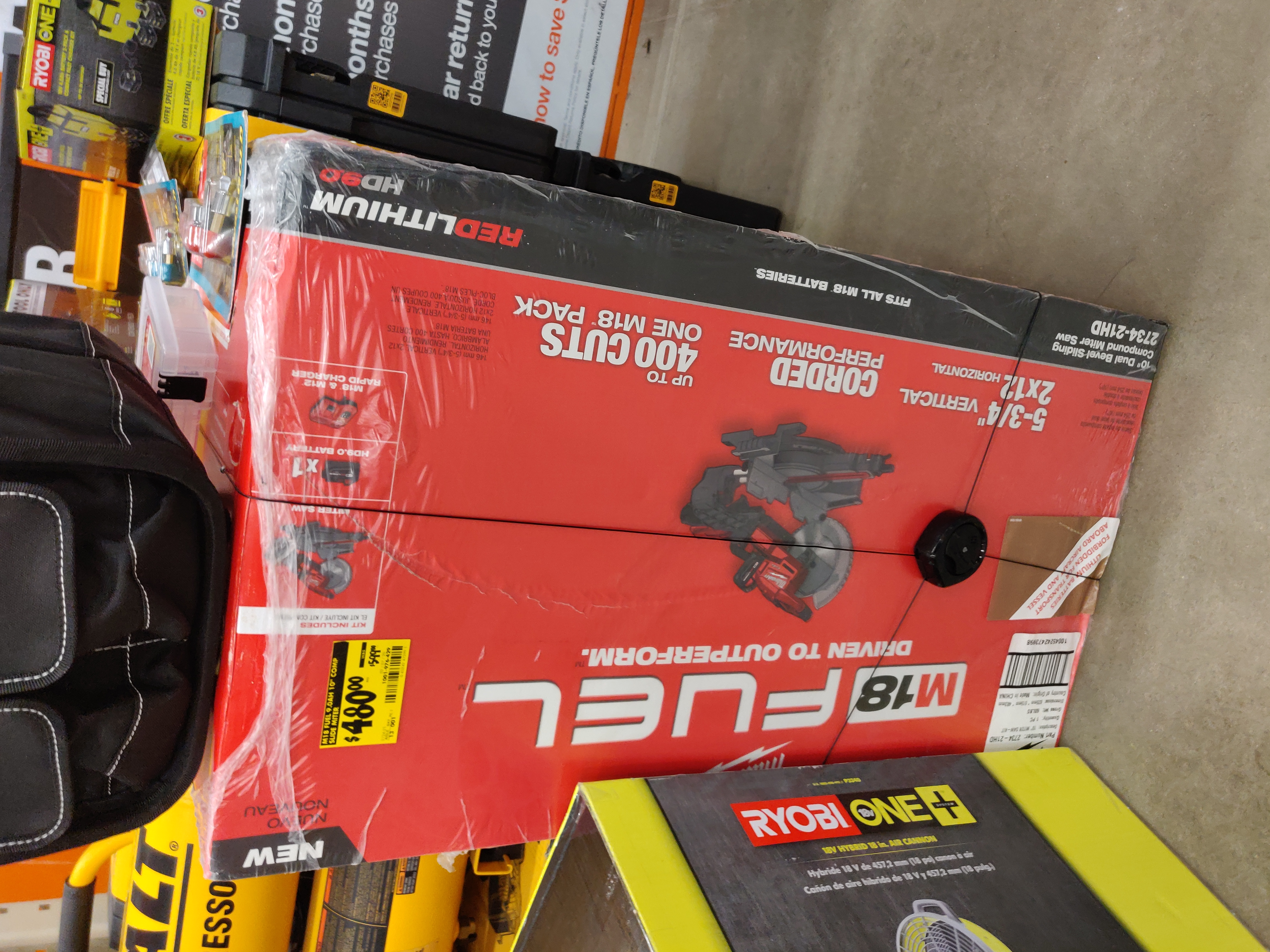 Cordless, Miter Saw Kit, 10" Blade Dia., Max. Blade Speed 4000 RPM, 5/8" Arbor Size $480