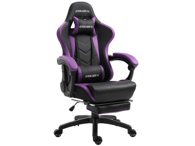 Dowinx Gaming Chair Ergonomic Racing Style Recliner, Purple-$150 - $150