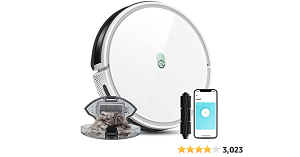yeedi k650 Robot Vacuum, 2000Pa Wi-Fi Robotic Vacuum Cleaner with 800ML Big Dustbin and Tangle-Free Brush, Perfect for Pet Hair, Carpets, Hard Floor, Self-Charging, Compa - $115
