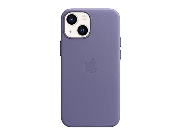 Apple iPhone 13 Mini LEATHER Case with MagSafe Color Wisteria or Dark Cherry $14.99