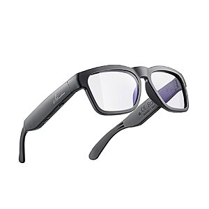 OhO Smart Glasses,Safety Glasses with Bluetooth Speaker,Indoor/Outdoor UV Protection and Voice Control,Unisex(Blue Light Lens) $9.99